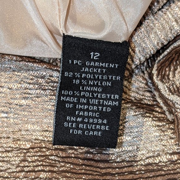 Collection by Dressbarn Gold Jacket_Size 12 - Picture 5 of 9
